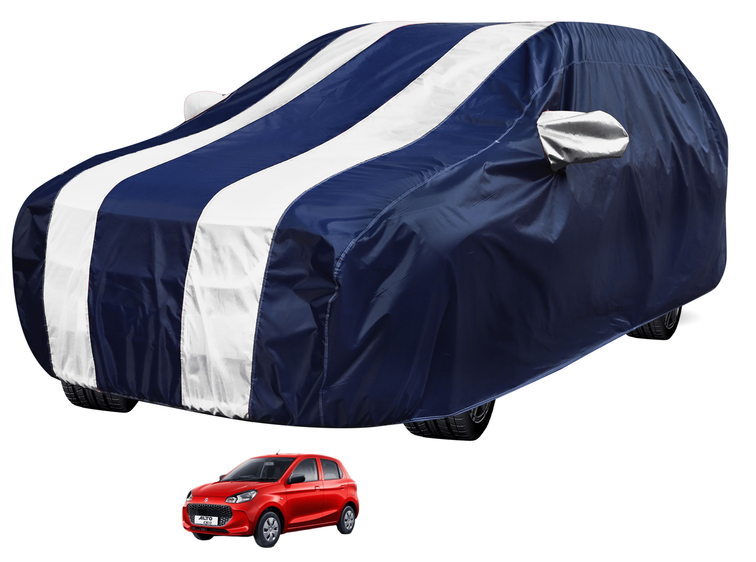 Auto Hub Car Body Cover for Maruti Suzuki All Car Models With Mirror Pocket ( Pack of 1 ) , White     			Auto Hub Car Body Cover for Maruti Suzuki All Car Models With Mirror Pocket ( Pack of 1 ) , White