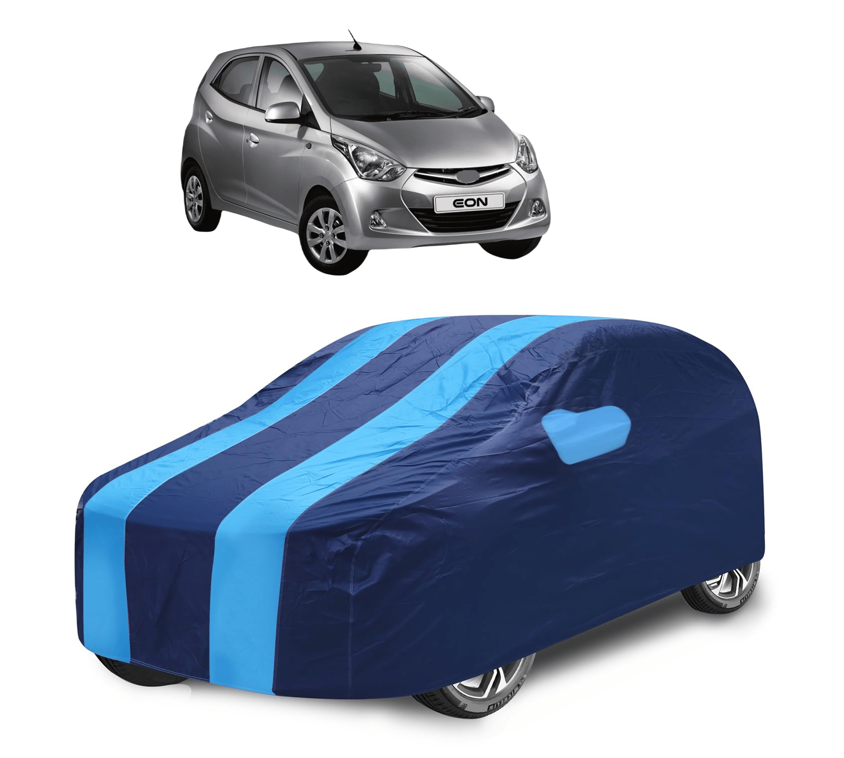     			Auto Hub Car Body Cover for Hyundai All Car Models With Mirror Pocket ( Pack of 1 ) , Blue