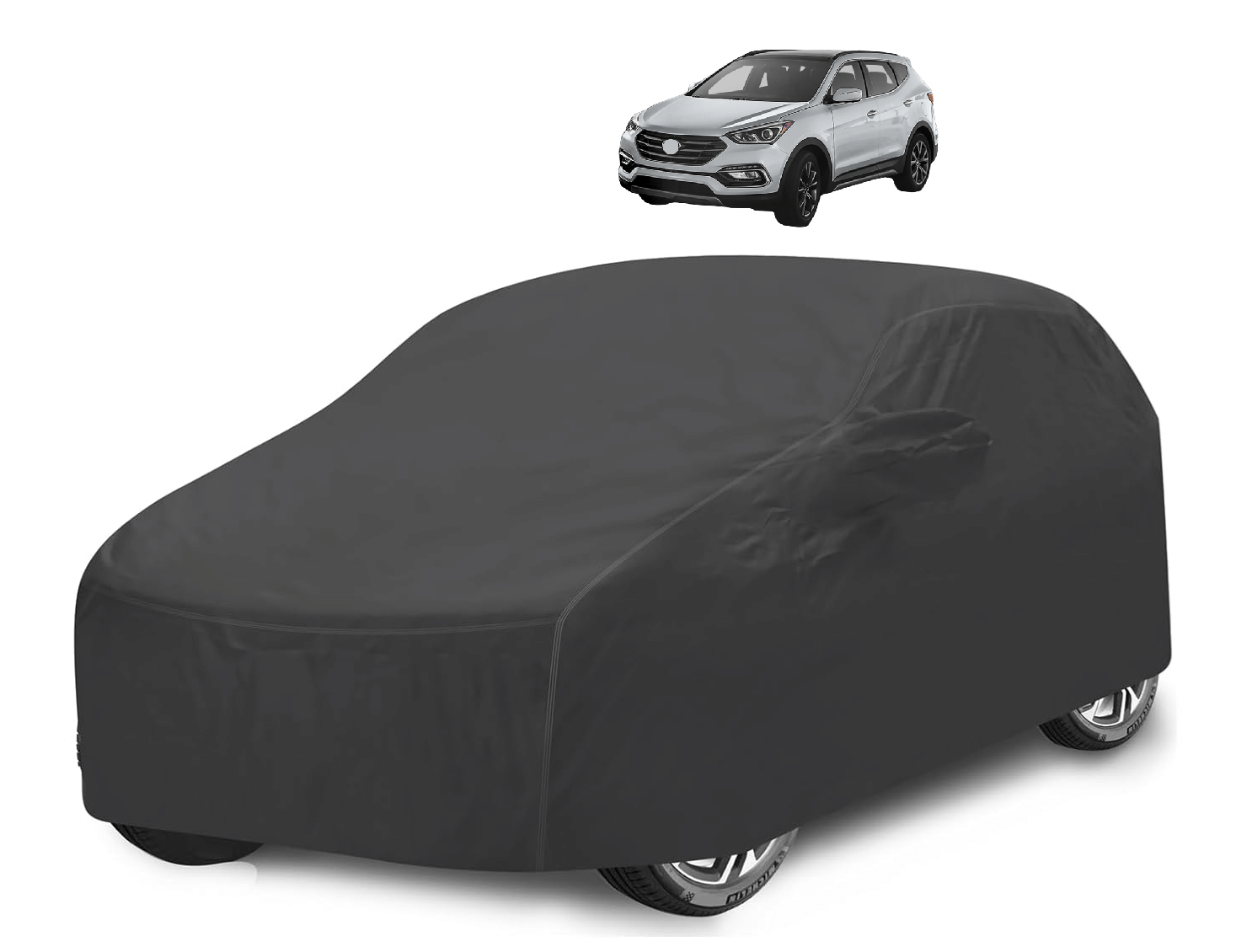 Auto Hub Car Body Cover for Hyundai All Car Models With Mirror Pocket ( Pack of 1 ) , Grey Auto Hub Car Body Cover for Hyundai All Car Models With Mirror Pocket ( Pack of 1 ) , Grey