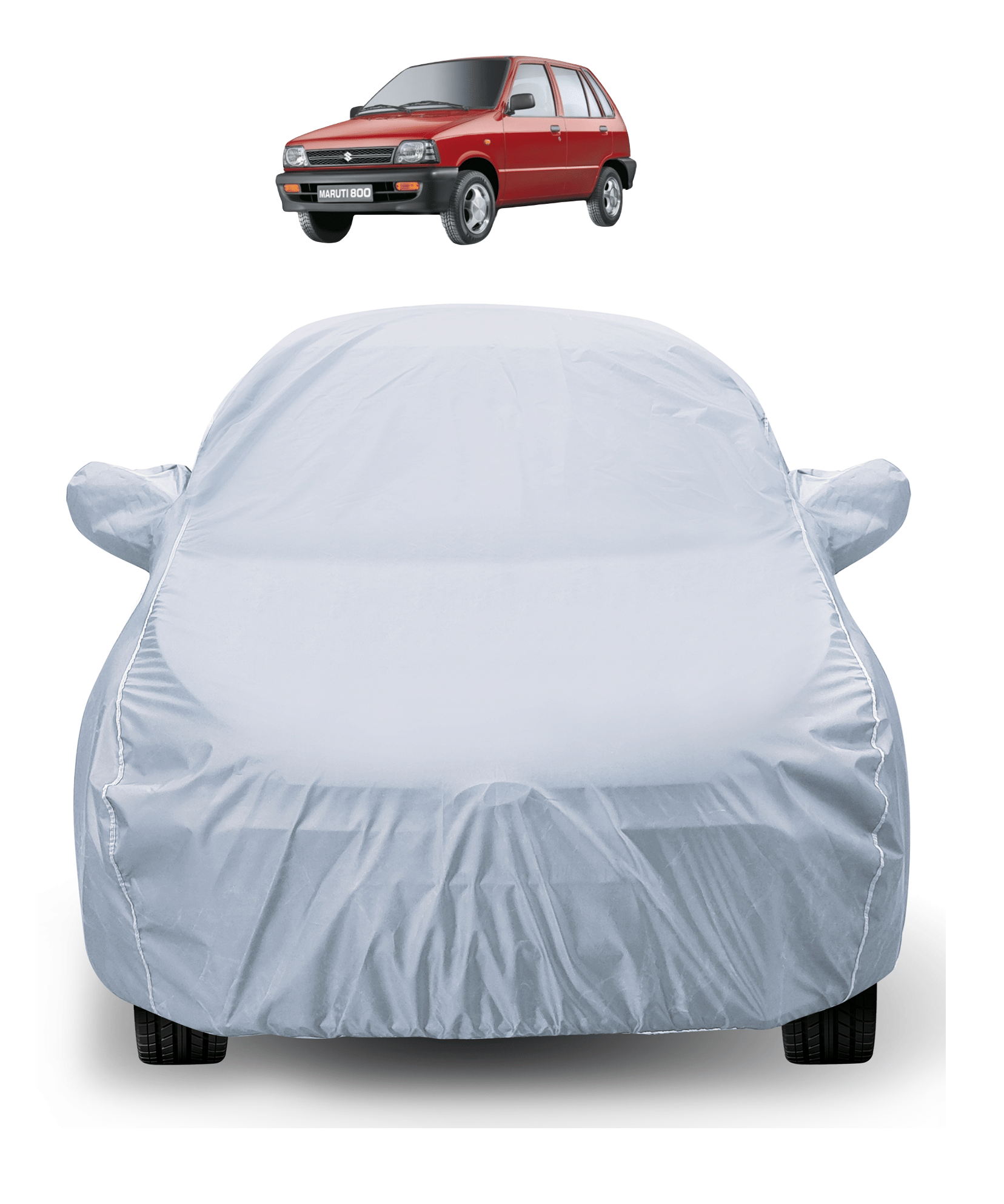 Auto Hub Car Body Cover for Maruti Suzuki All Car Models With Mirror Pocket ( Pack of 1 ) , Silver Auto Hub Car Body Cover for Maruti Suzuki All Car Models With Mirror Pocket ( Pack of 1 ) , Silver