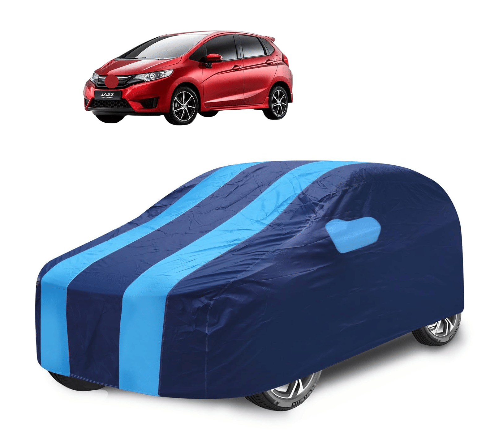     			Auto Hub Car Body Cover for Honda All Car Models With Mirror Pocket ( Pack of 1 ) , Blue