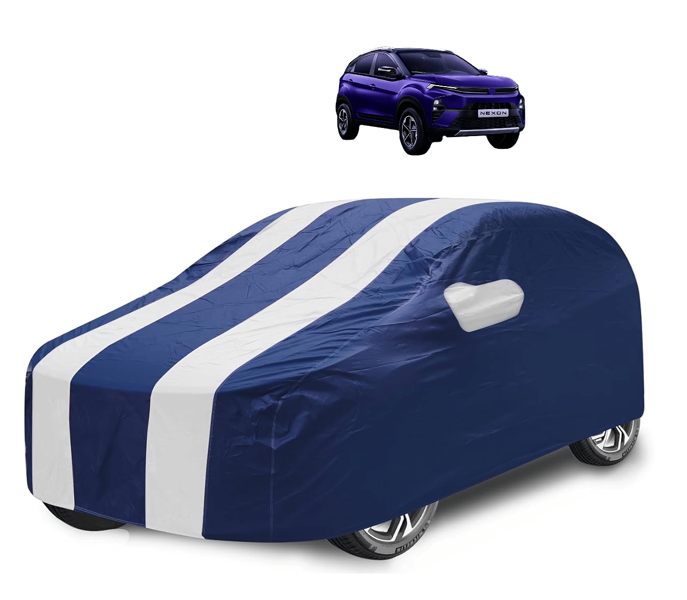     			Auto Hub Car Body Cover for Tata All Car Models With Mirror Pocket ( Pack of 1 ) , White