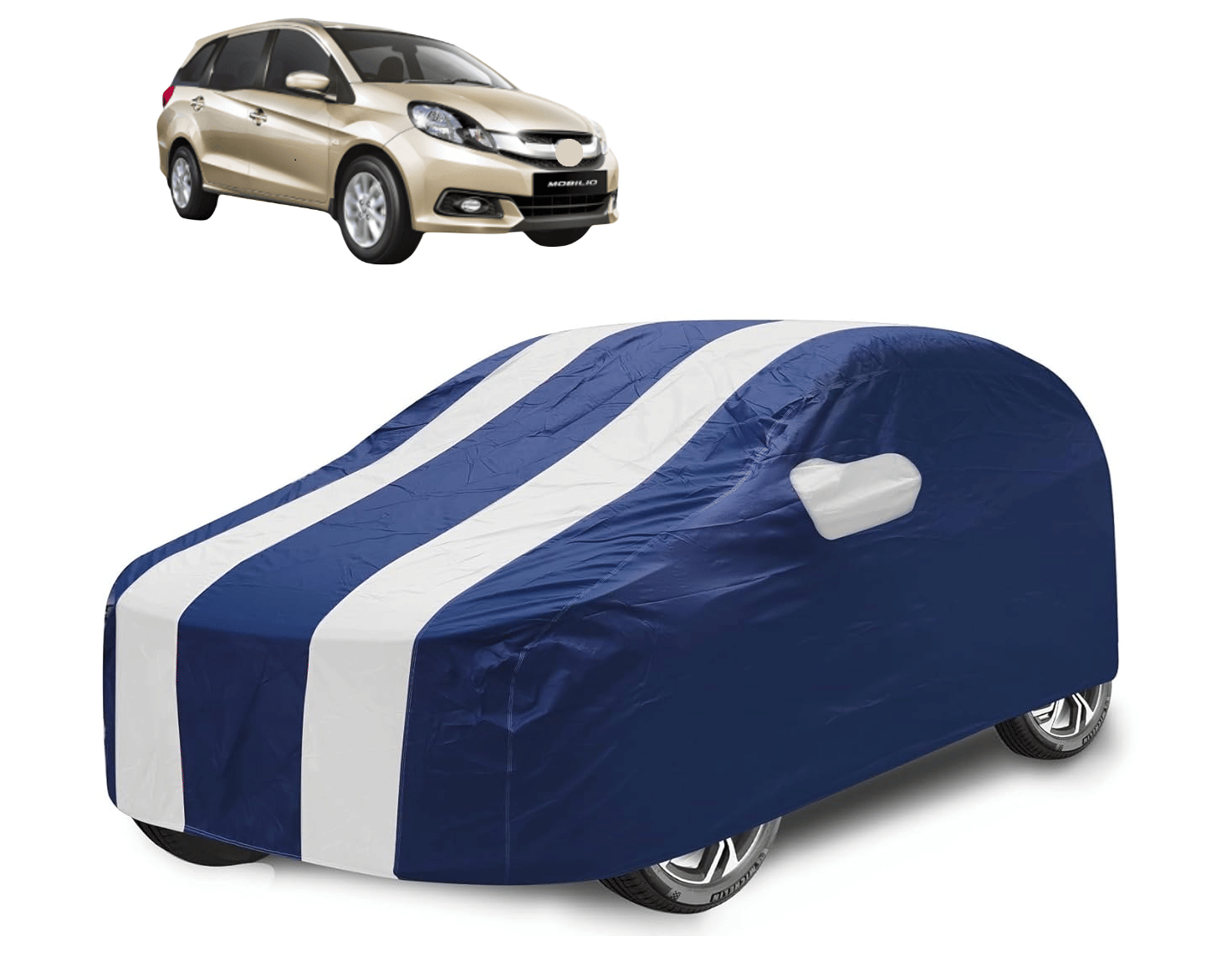     			Auto Hub Car Body Cover for Honda All Car Models With Mirror Pocket ( Pack of 1 ) , White
