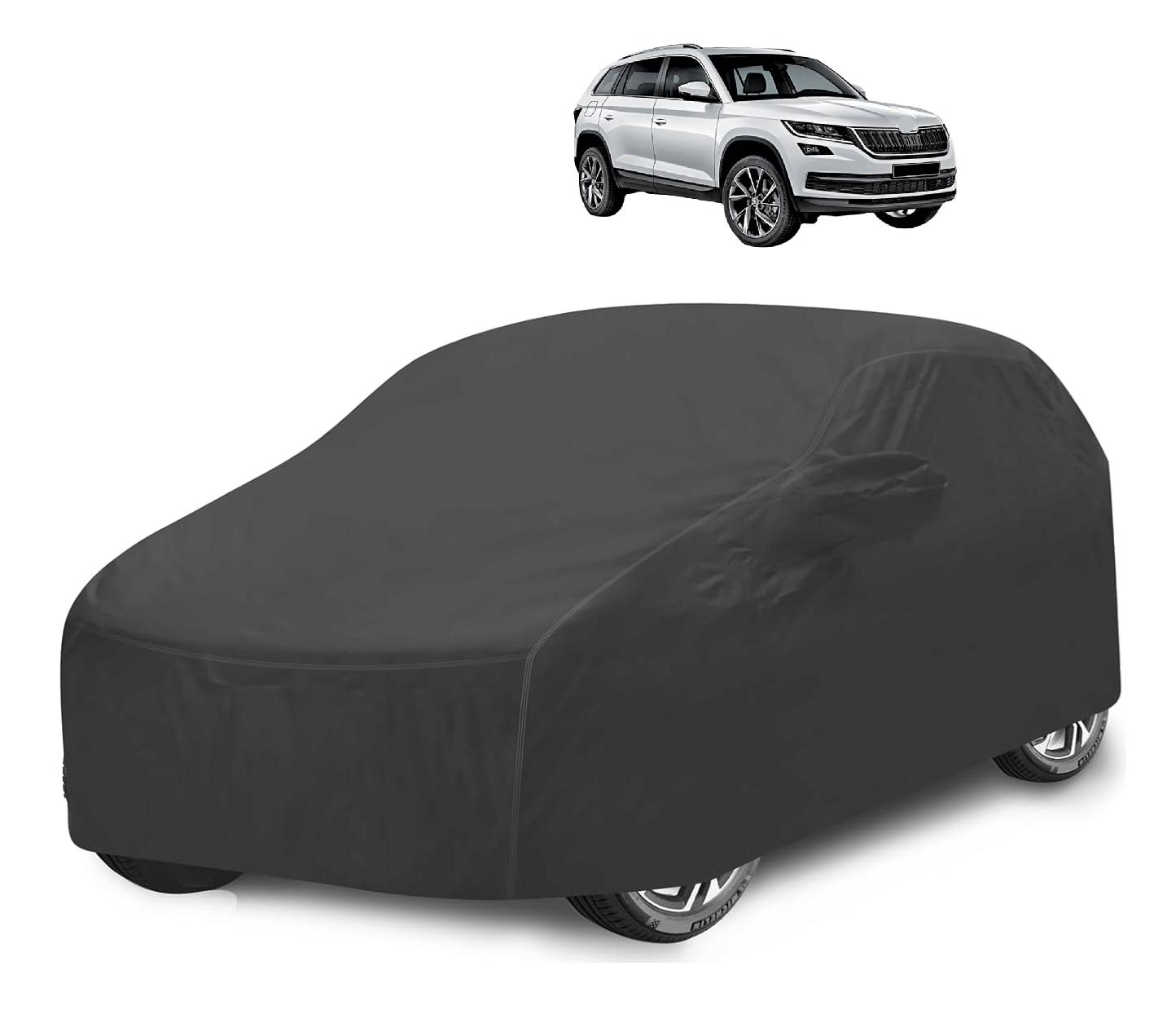 Auto Hub Car Body Cover for Skoda All Car Models With Mirror Pocket ( Pack of 1 ) , Grey     			Auto Hub Car Body Cover for Skoda All Car Models With Mirror Pocket ( Pack of 1 ) , Grey