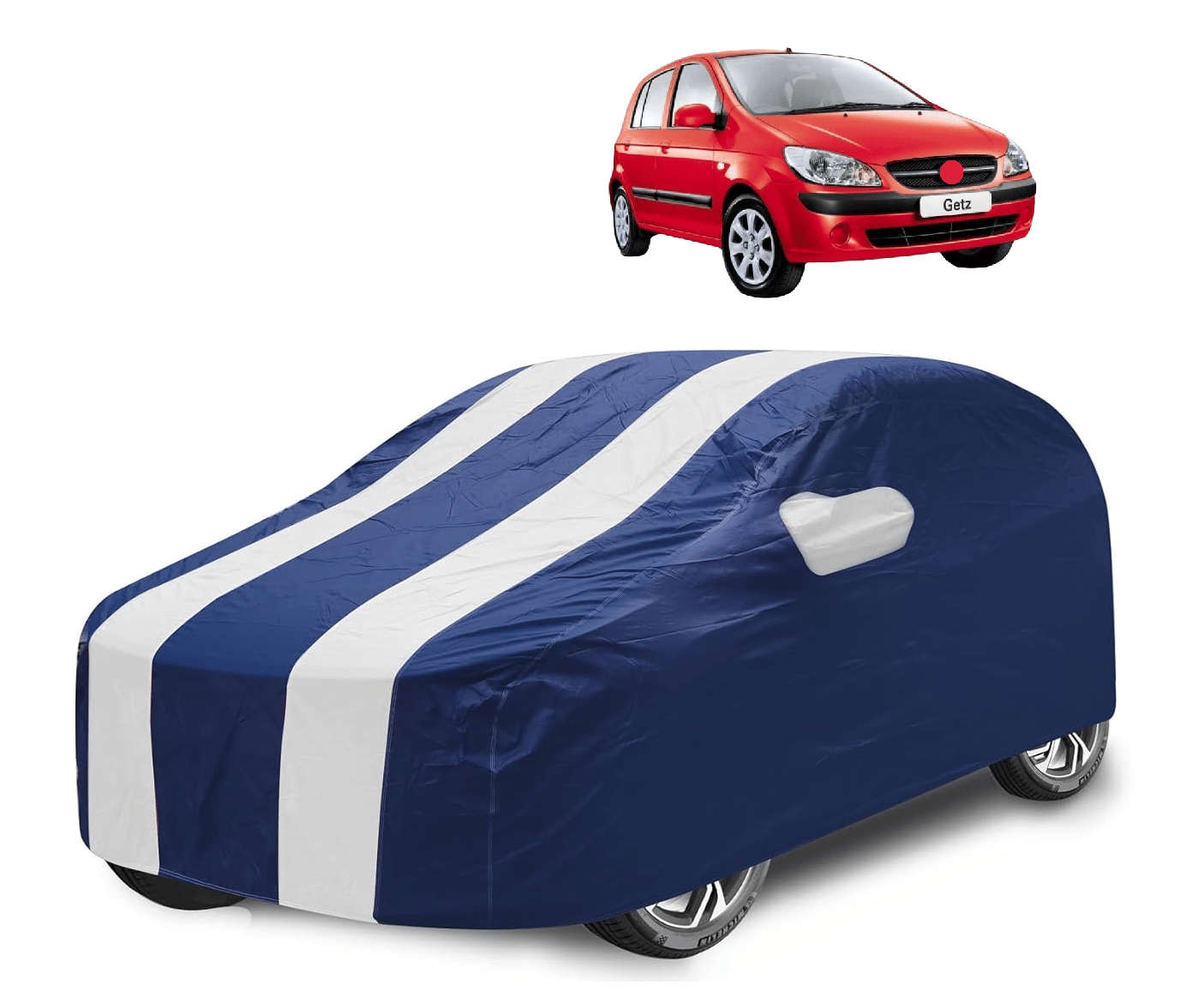 Auto Hub Car Body Cover for Hyundai All Car Models With Mirror Pocket ( Pack of 1 ) , White Auto Hub Car Body Cover for Hyundai All Car Models With Mirror Pocket ( Pack of 1 ) , White