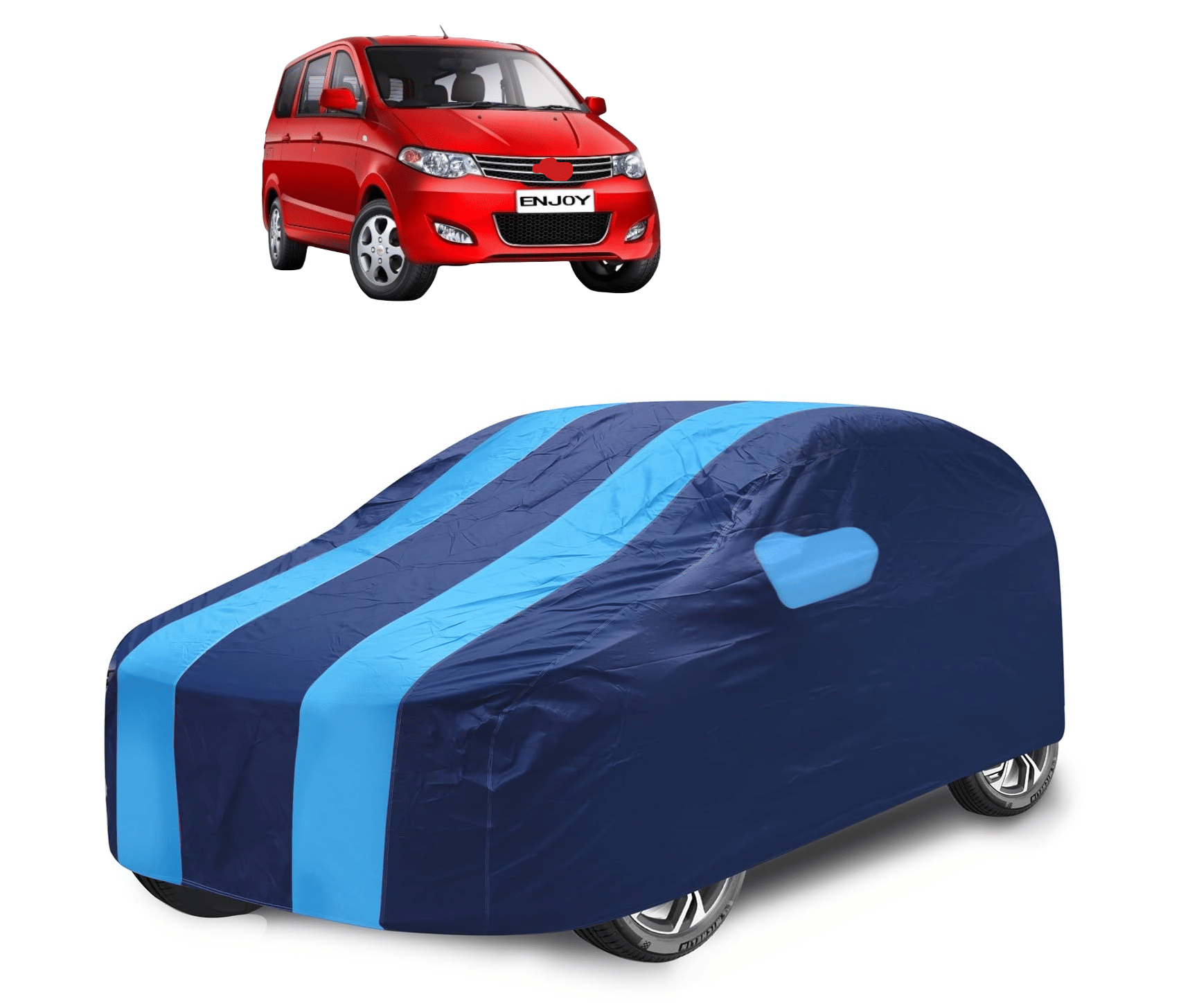     			Auto Hub Car Body Cover for Chevrolet All Car Models With Mirror Pocket ( Pack of 1 ) , Blue
