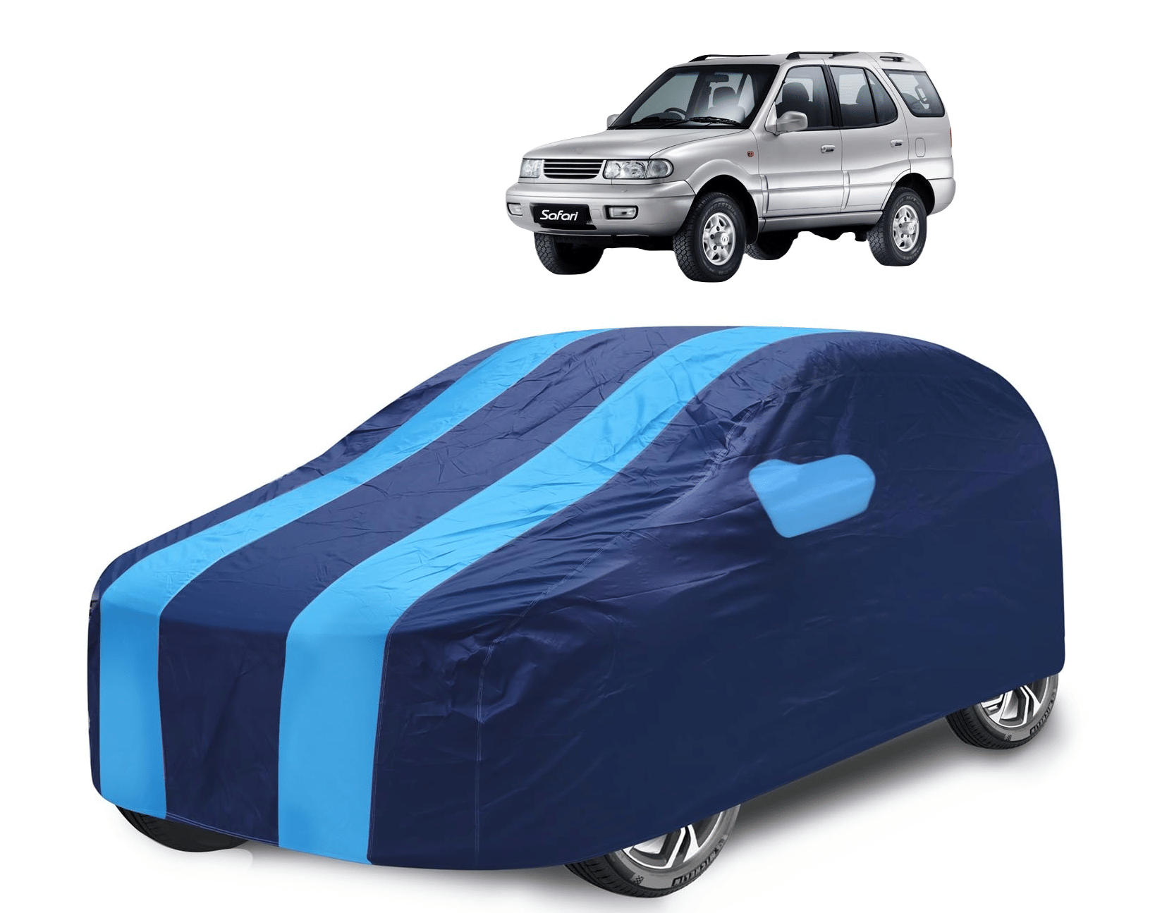 Auto Hub Car Body Cover for Tata All Car Models With Mirror Pocket ( Pack of 1 ) , Blue Auto Hub Car Body Cover for Tata All Car Models With Mirror Pocket ( Pack of 1 ) , Blue
