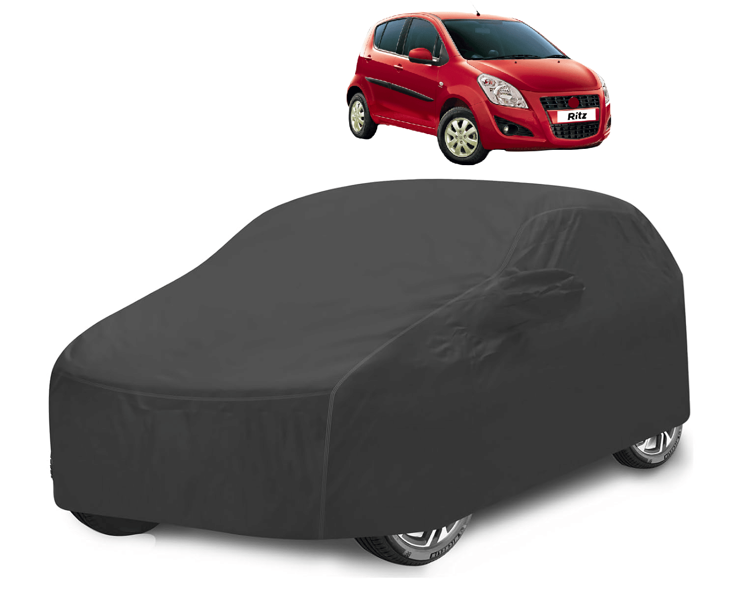     			Auto Hub Car Body Cover for Maruti Suzuki All Car Models With Mirror Pocket ( Pack of 1 ) , Grey