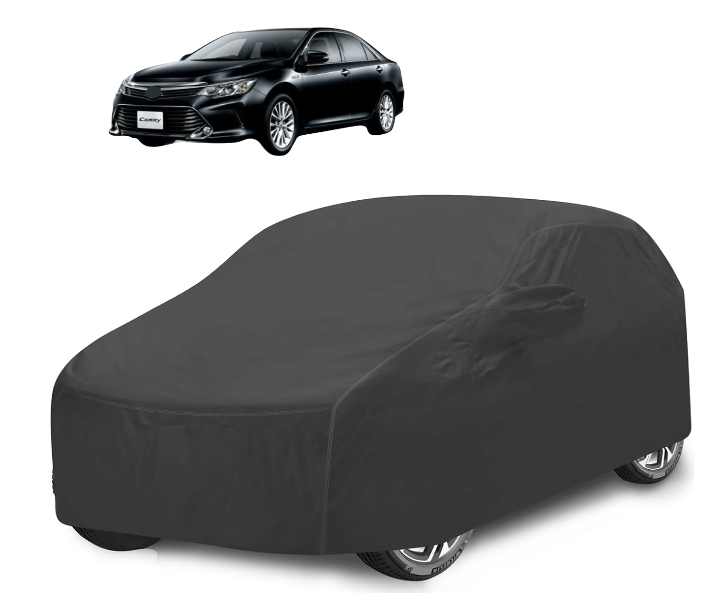 Auto Hub Car Body Cover for Toyota All Car Models With Mirror Pocket ( Pack of 1 ) , Grey Auto Hub Car Body Cover for Toyota All Car Models With Mirror Pocket ( Pack of 1 ) , Grey