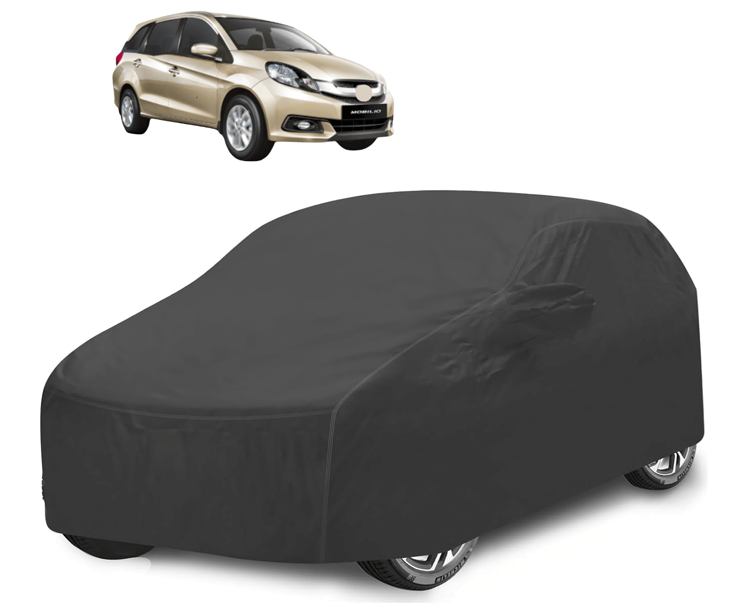     			Auto Hub Car Body Cover for Honda All Car Models With Mirror Pocket ( Pack of 1 ) , Grey