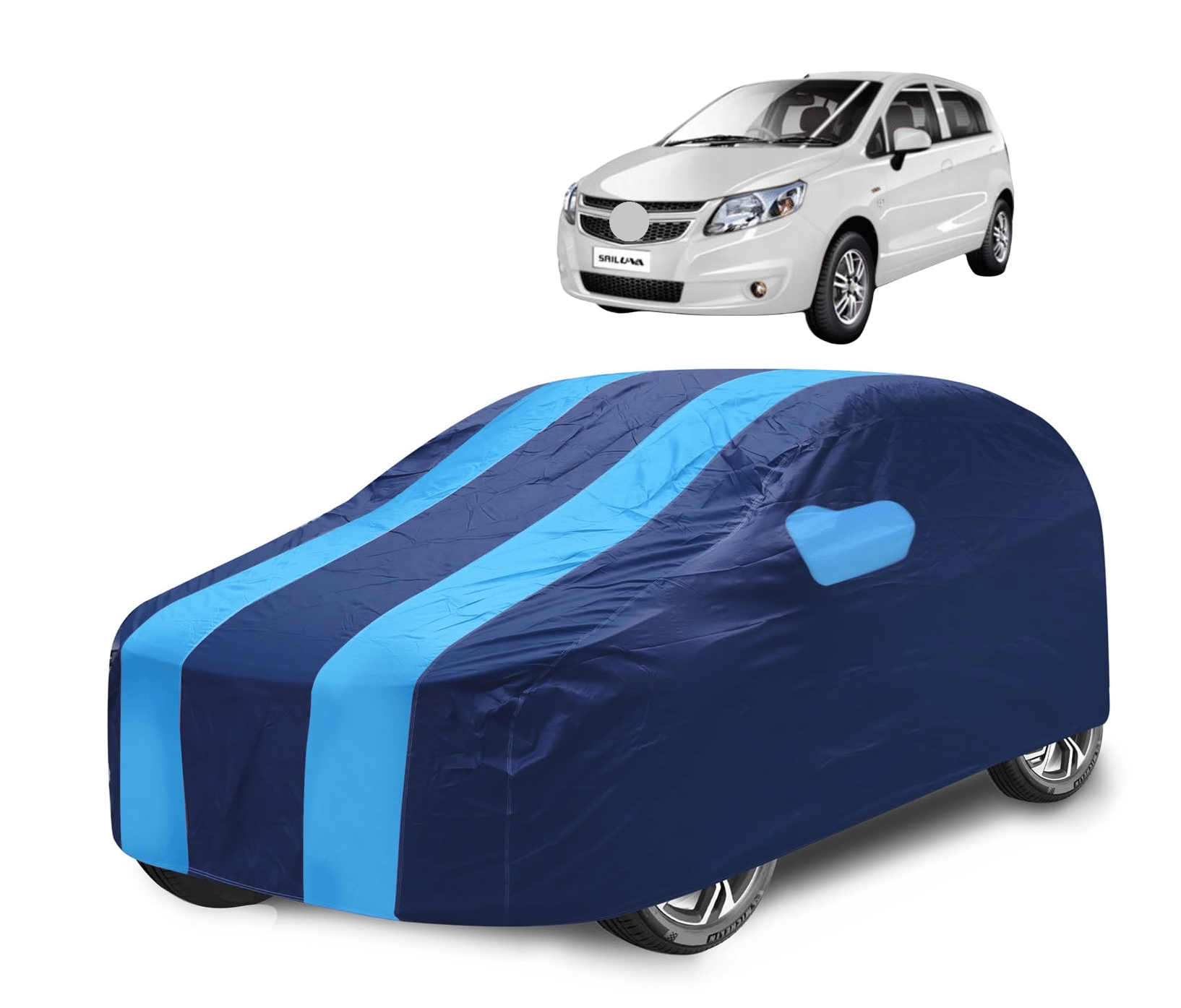 Auto Hub Car Body Cover for Chevrolet All Car Models With Mirror Pocket ( Pack of 1 ) , Blue Auto Hub Car Body Cover for Chevrolet All Car Models With Mirror Pocket ( Pack of 1 ) , Blue