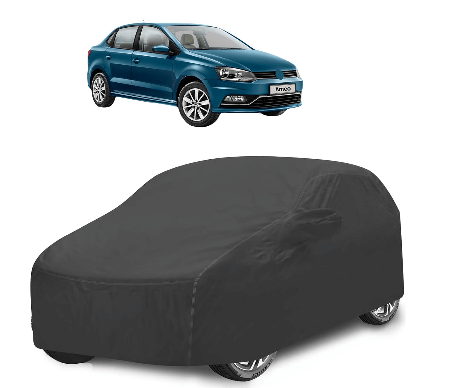 Auto Hub Car Body Cover for Volkswagen All Car Models With Mirror Pocket ( Pack of 1 ) , Grey Auto Hub Car Body Cover for Volkswagen All Car Models With Mirror Pocket ( Pack of 1 ) , Grey