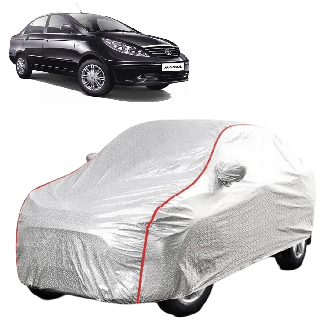     			AutoRetail Car Body Cover for Tata Manza [2012-2013] With Mirror Pocket ( Pack of 1 ) , Silver