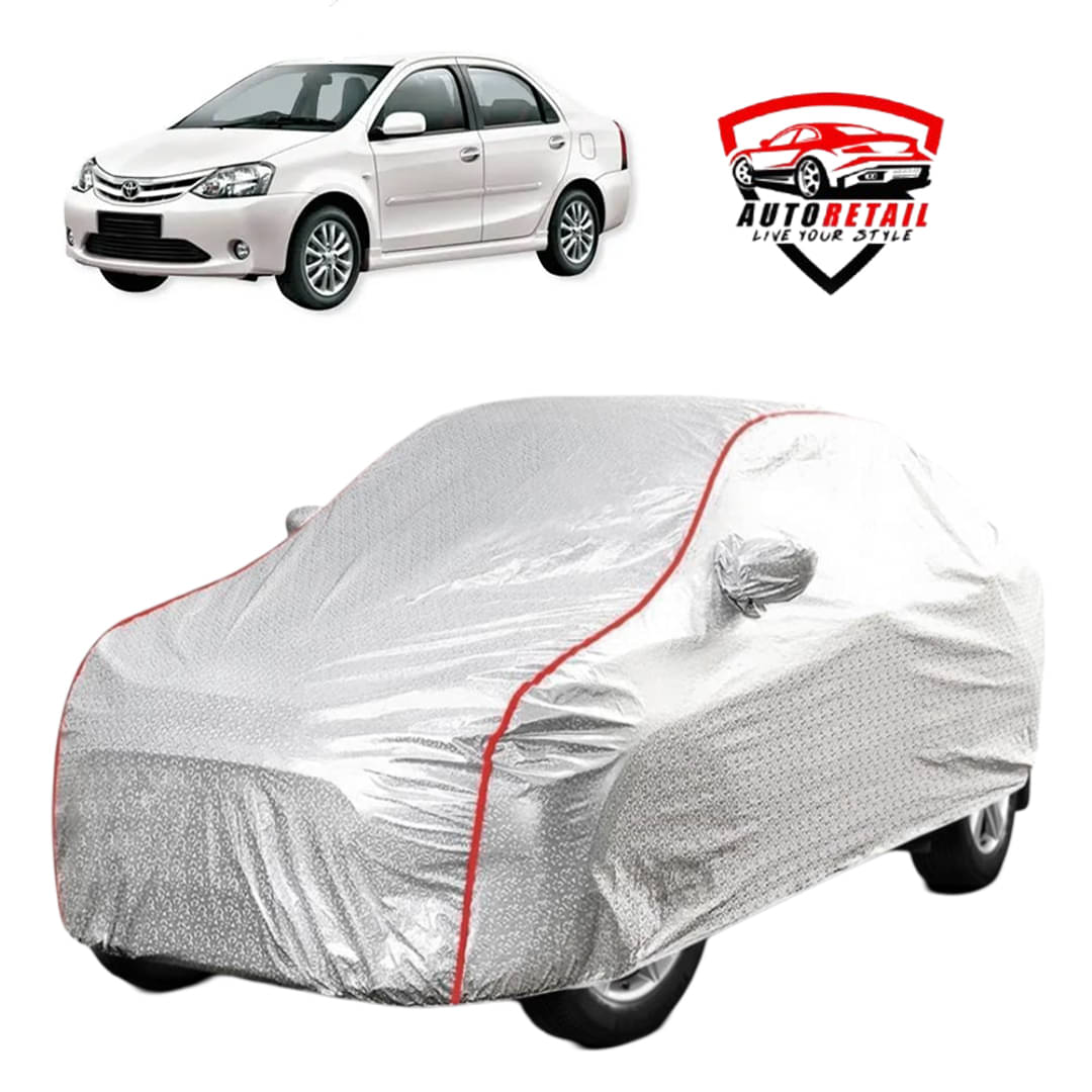     			AutoRetail Car Body Cover for Toyota Etios [2010-2013] With Mirror Pocket ( Pack of 1 ) , Silver