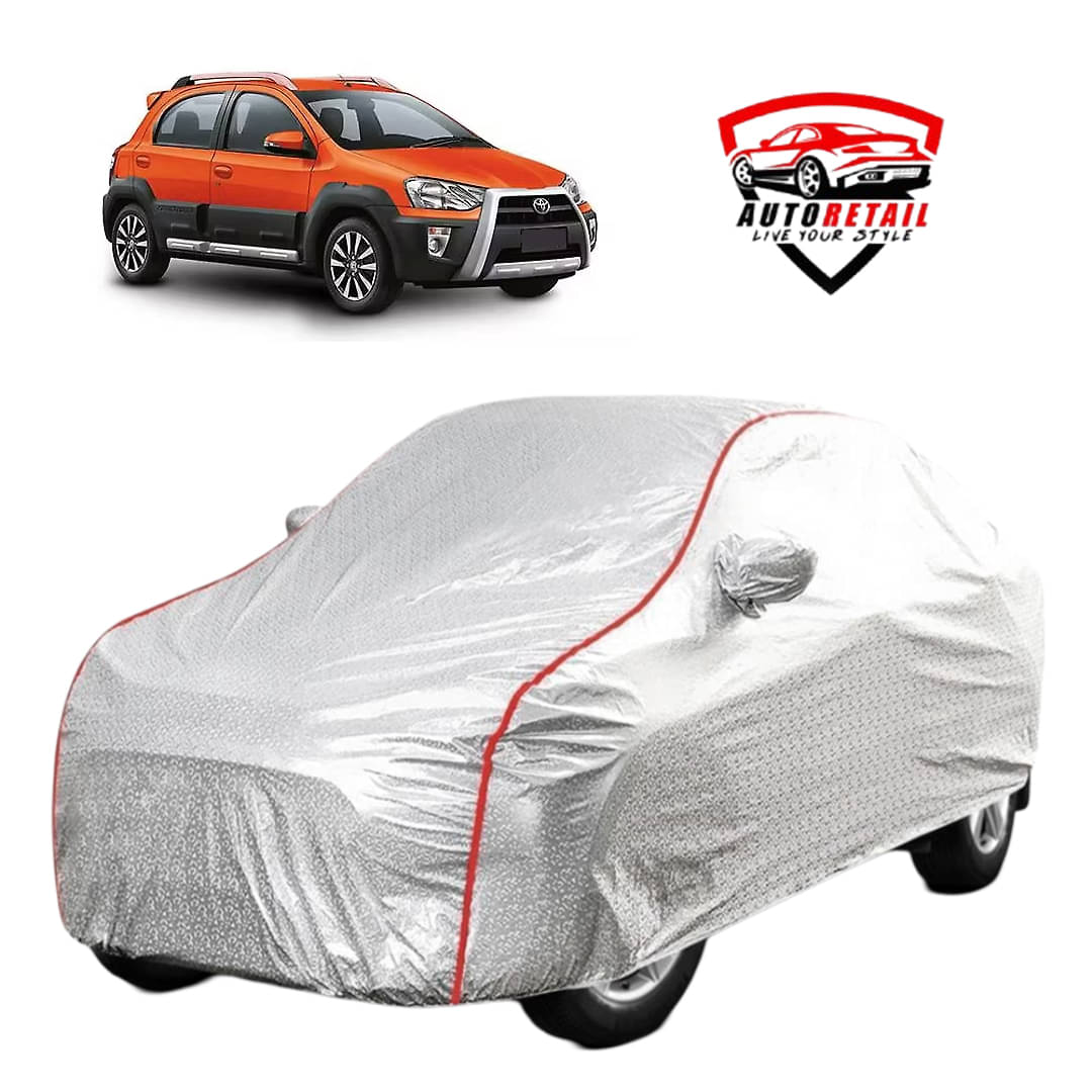     			AutoRetail Car Body Cover for Toyota Etios [2010-2013] With Mirror Pocket ( Pack of 1 ) , Silver