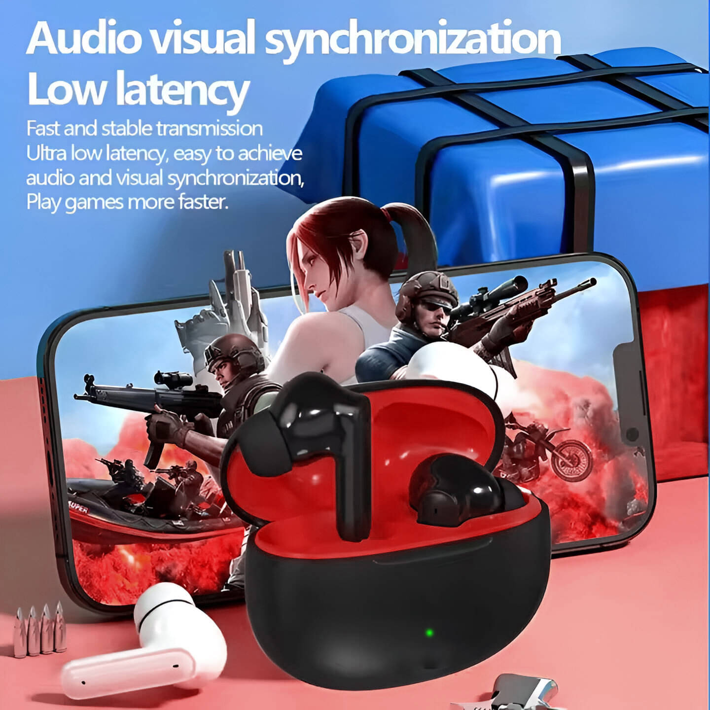 Bluetooth 5.3 Earbuds with Noise Reduction | Clear Calls | IPX4 Waterproof | Compact Design (Black) Bluetooth 5.3 Earbuds with Noise Reduction | Clear Calls | IPX4 Waterproof | Compact Design (Black)