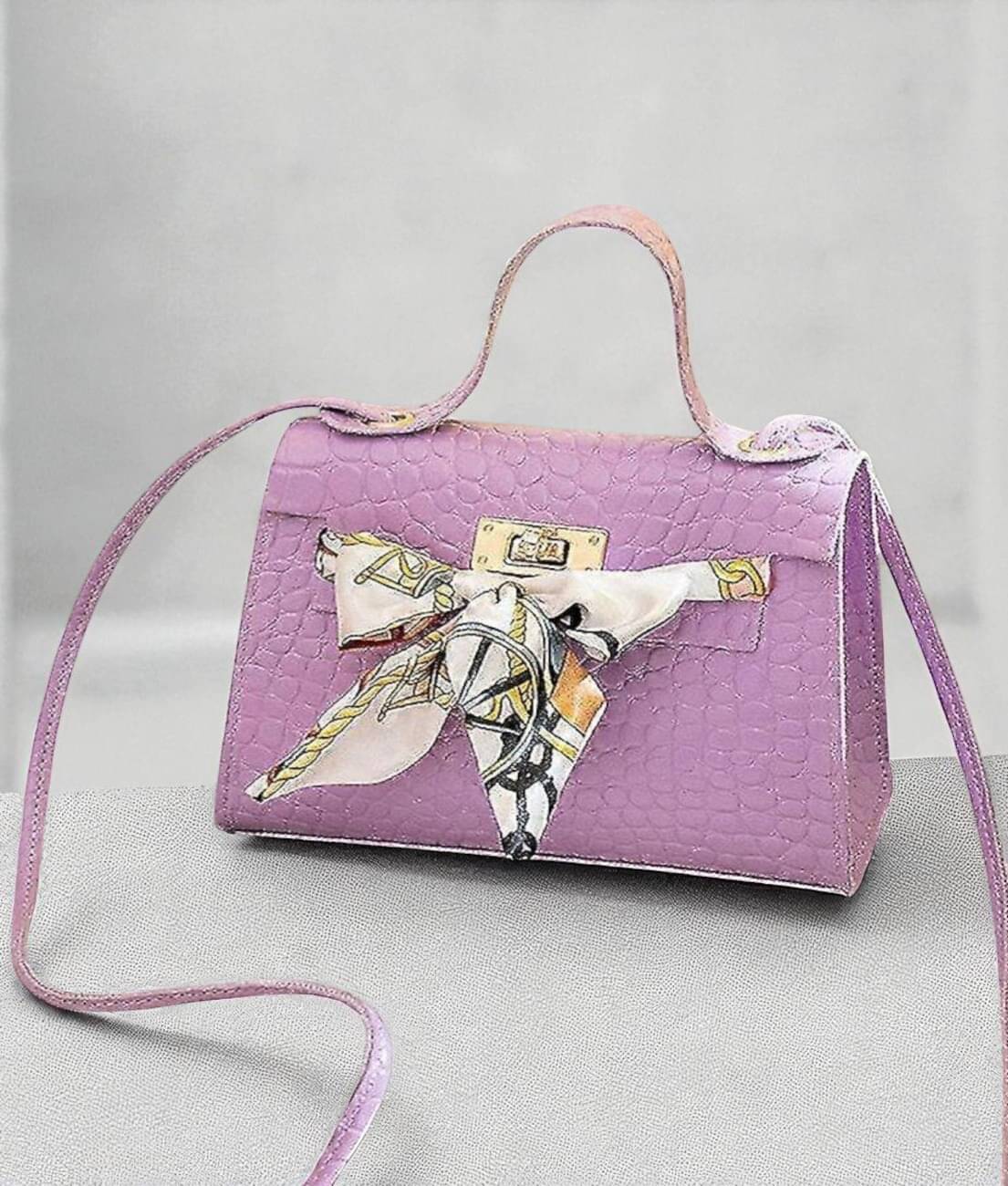     			Derifa Sling Bag PU Set of 1 ( Lavender )