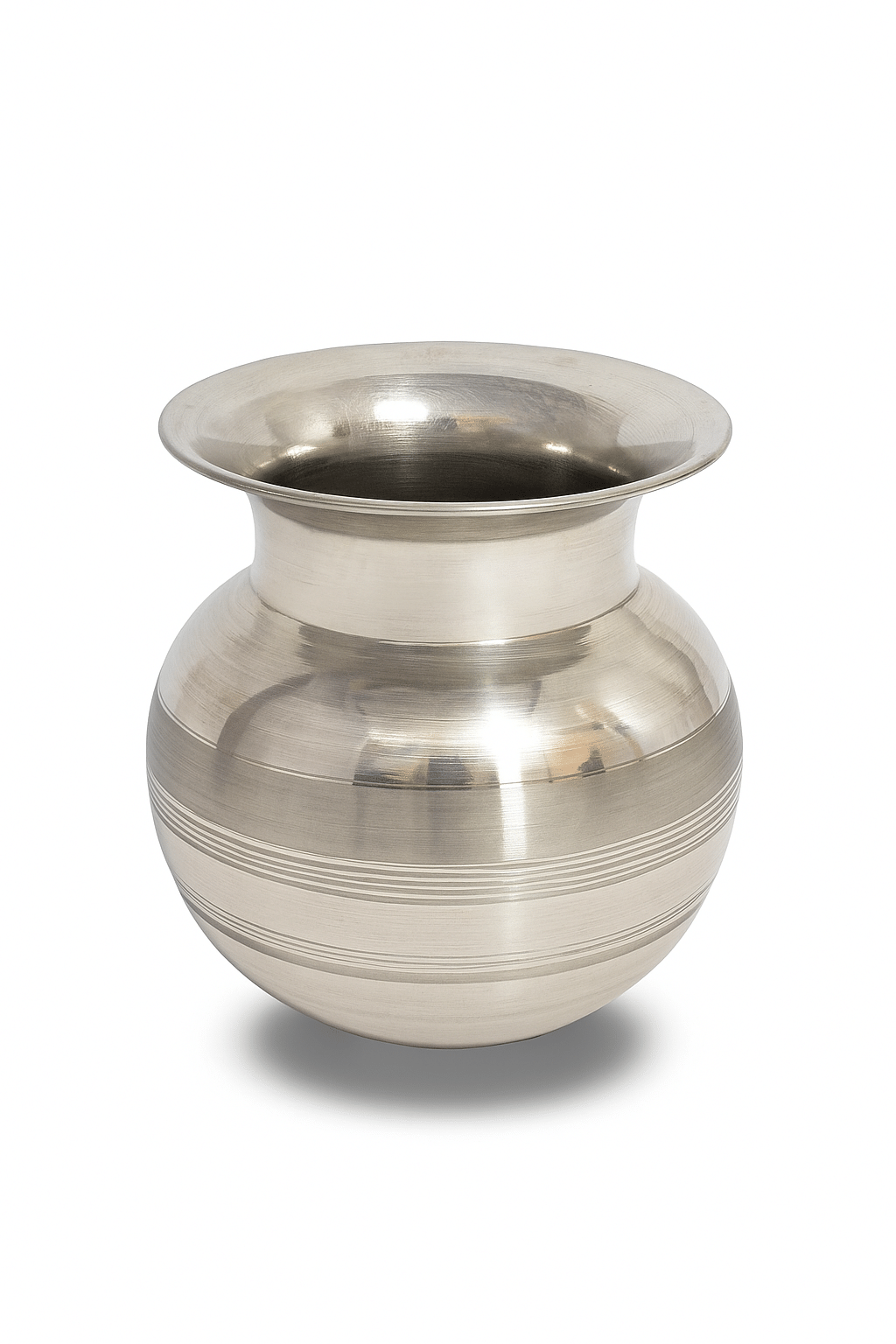     			Dynore 1 Ltr Kalash Large Steel Silver Water Container ( Set of 1 )