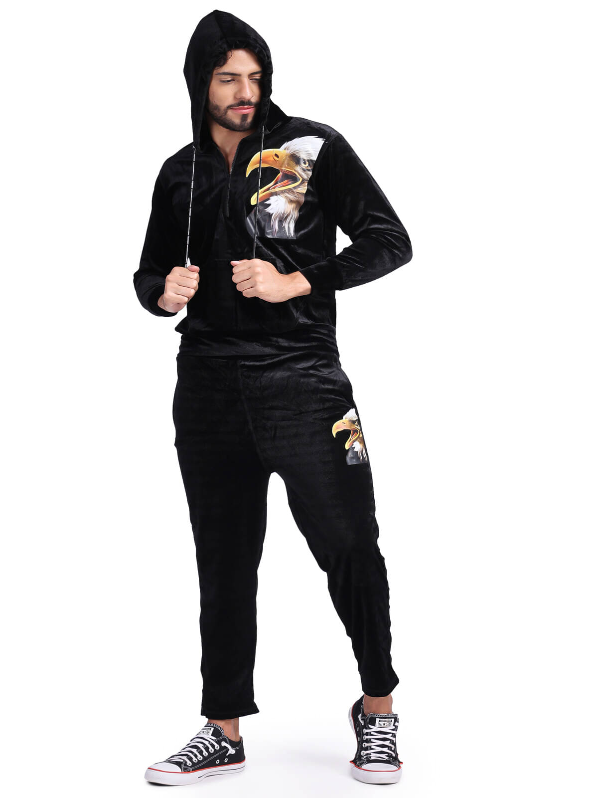 FLIRTY SOUL Black Polyester Regular Fit Men's Tracksuit ( Pack of 1 ) FLIRTY SOUL Black Polyester Regular Fit Men's Tracksuit ( Pack of 1 )