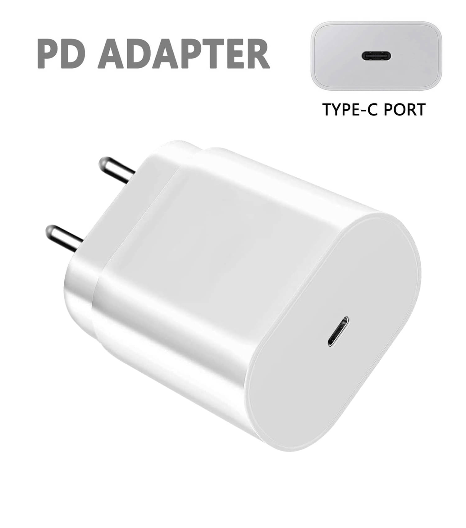 Fast Charging 25W PD adapter Type C ports compatible with Aple & Android devices. Fast Charging 25W PD adapter Type C ports compatible with Aple & Android devices.