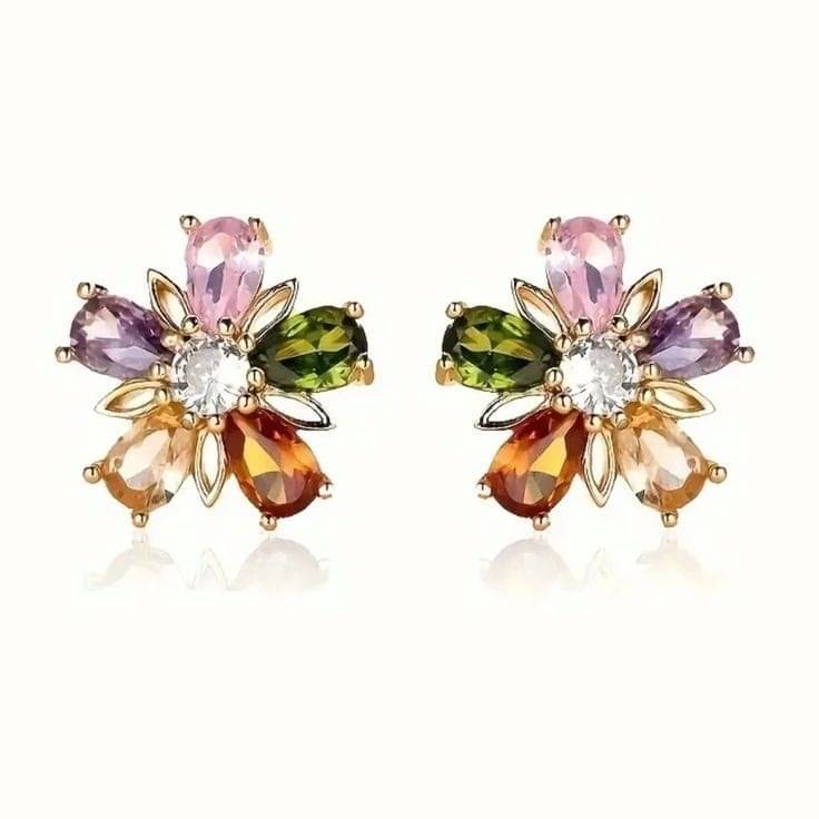     			GlowNest Multi Color Stud Earrings ( Pack of 1 )