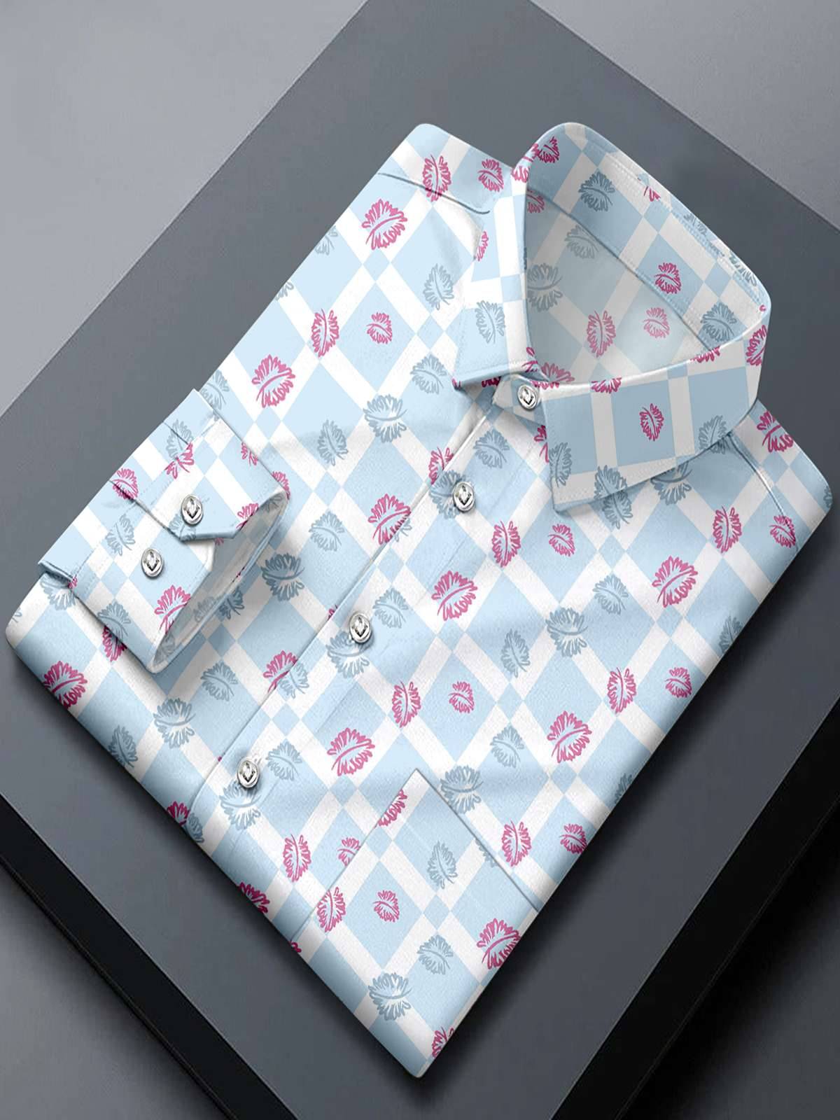 Griva Creation Rayon Regular Fit Printed Full Sleeves Men's Casual Shirt - Blue ( Pack of 1 ) Griva Creation Rayon Regular Fit Printed Full Sleeves Men's Casual Shirt - Blue ( Pack of 1 )