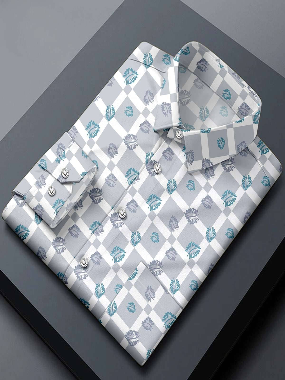 Griva Creation Rayon Regular Fit Printed Full Sleeves Men's Casual Shirt - Grey ( Pack of 1 ) Griva Creation Rayon Regular Fit Printed Full Sleeves Men's Casual Shirt - Grey ( Pack of 1 )