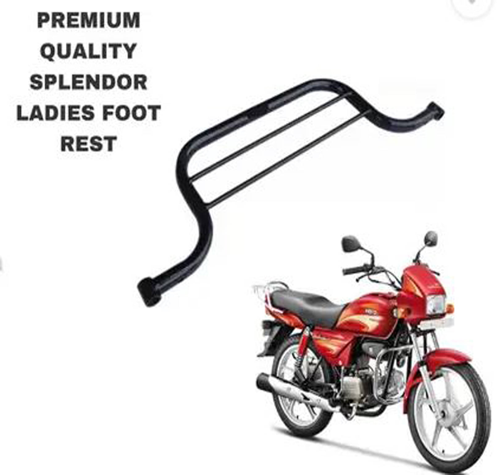 Havy Quality Lady Step Footrest Compatible for Hero Splendor Foot Rest  (Black)     			Havy Quality Lady Step Footrest Compatible for Hero Splendor Foot Rest  (Black)