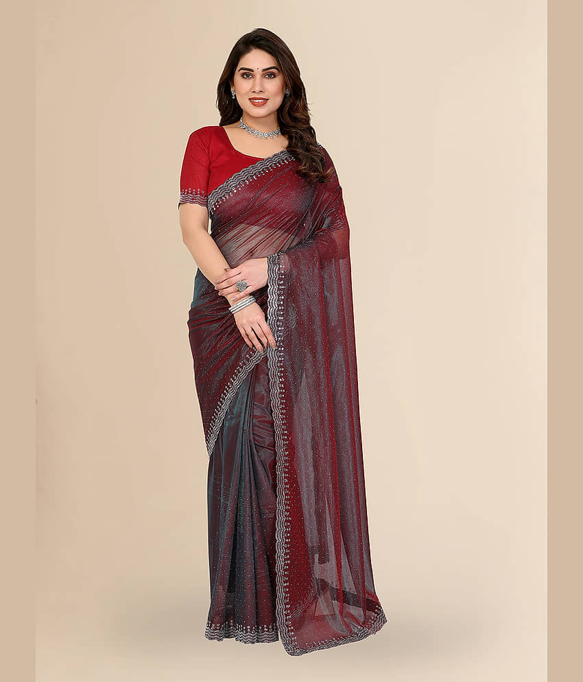 Kashvi Sarees Net Solid Ilkal Saree With Unstitched Blouse Piece ( Yellow ) - Sarees | Buy online on ZillyBuy
