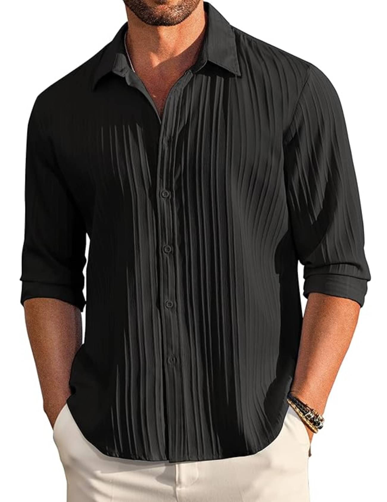 LAXBON Poly Cotton Regular Fit Solids Full Sleeves Men's Casual Shirt - Black ( Pack of 1 ) LAXBON Poly Cotton Regular Fit Solids Full Sleeves Men's Casual Shirt - Black ( Pack of 1 )