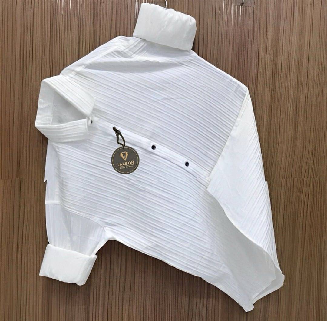 LAXBON Poly Cotton Regular Fit Solids Full Sleeves Men's Casual Shirt - White ( Pack of 1 ) LAXBON Poly Cotton Regular Fit Solids Full Sleeves Men's Casual Shirt - White ( Pack of 1 )