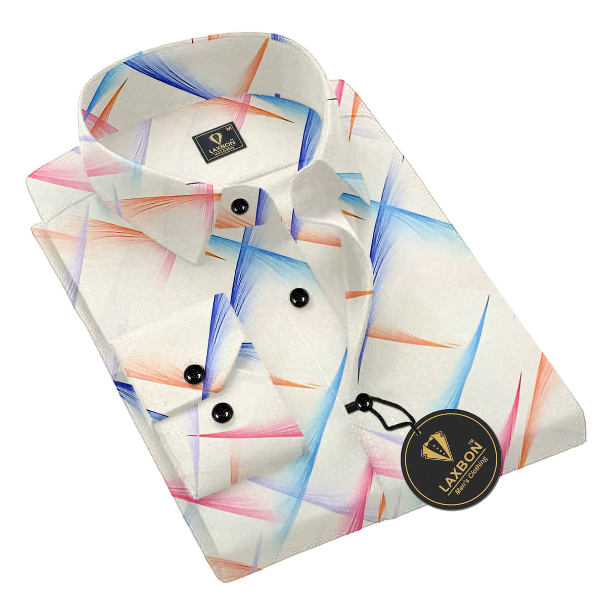 LAXBON Poly Cotton Regular Fit Printed Full Sleeves Men's Casual Shirt - White ( Pack of 1 ) LAXBON Poly Cotton Regular Fit Printed Full Sleeves Men's Casual Shirt - White ( Pack of 1 )
