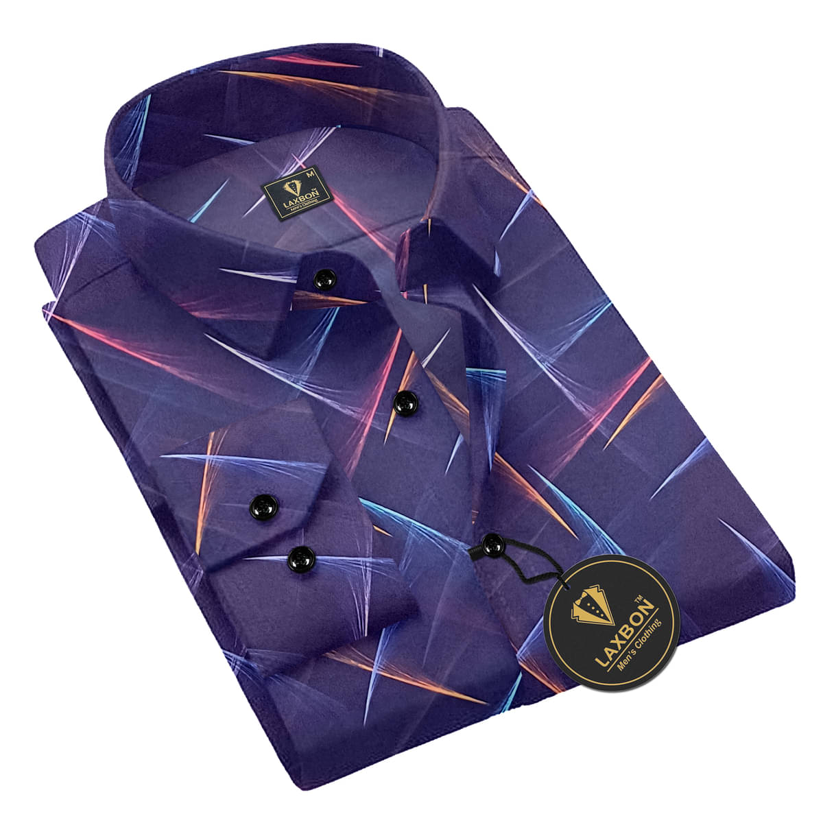 LAXBON Poly Cotton Regular Fit Printed Full Sleeves Men's Casual Shirt - Blue ( Pack of 1 ) LAXBON Poly Cotton Regular Fit Printed Full Sleeves Men's Casual Shirt - Blue ( Pack of 1 )
