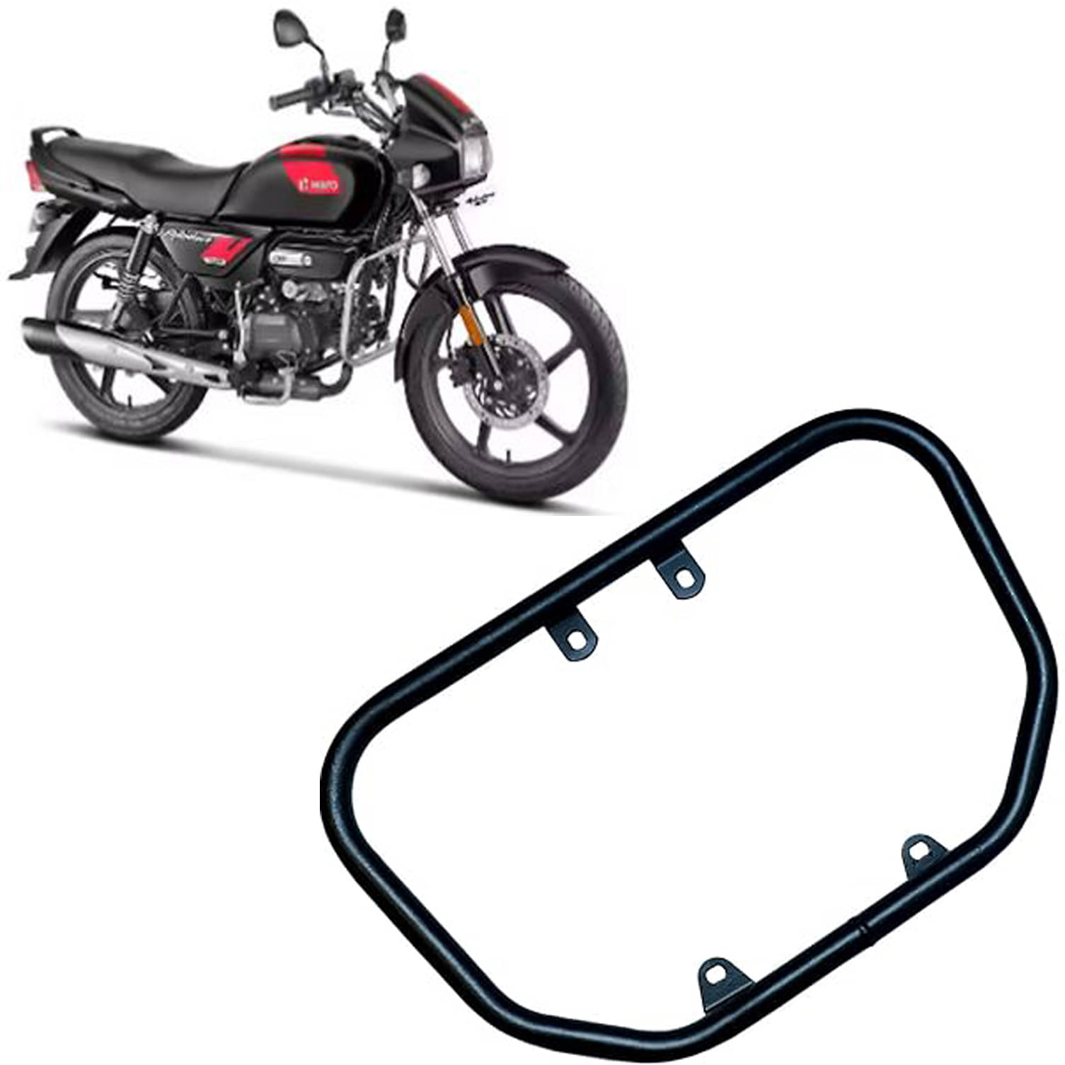 Leg Guard Crash Guard Original Fitting Black for Hero Splendor Models Leg Guard Crash Guard Original Fitting Black for Hero Splendor Models