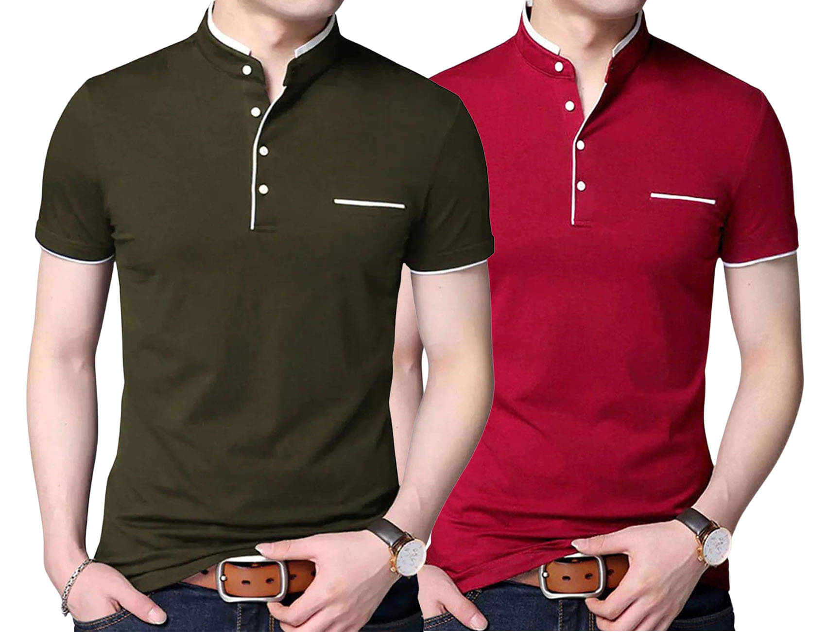 Let's shine Men Cotton Blend Regular Fit Solid T-Shirt ( Multicolor ) Let's shine Men Cotton Blend Regular Fit Solid T-Shirt ( Multicolor )