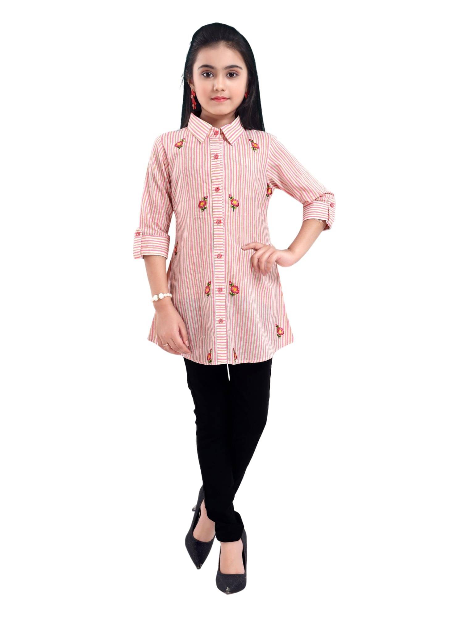     			MASTARANG Pack of 1 Girls Cotton Top ( Peach )