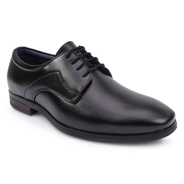     			MICHAELSHU Black Men's Derby Formal Shoes
