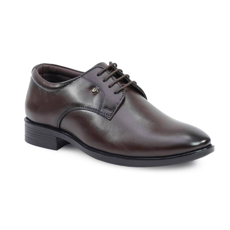     			MICHAELSHU Brown Men's Derby Formal Shoes