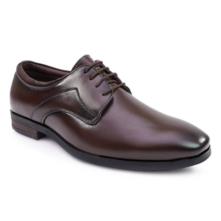     			MICHAELSHU Brown Men's Derby Formal Shoes