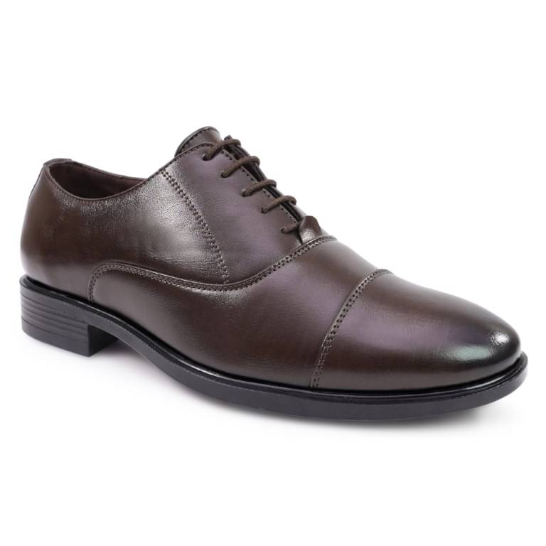     			MICHAELSHU Brown Men's Derby Formal Shoes