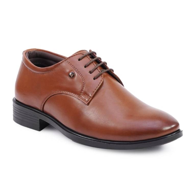     			MICHAELSHU Tan Men's Derby Formal Shoes