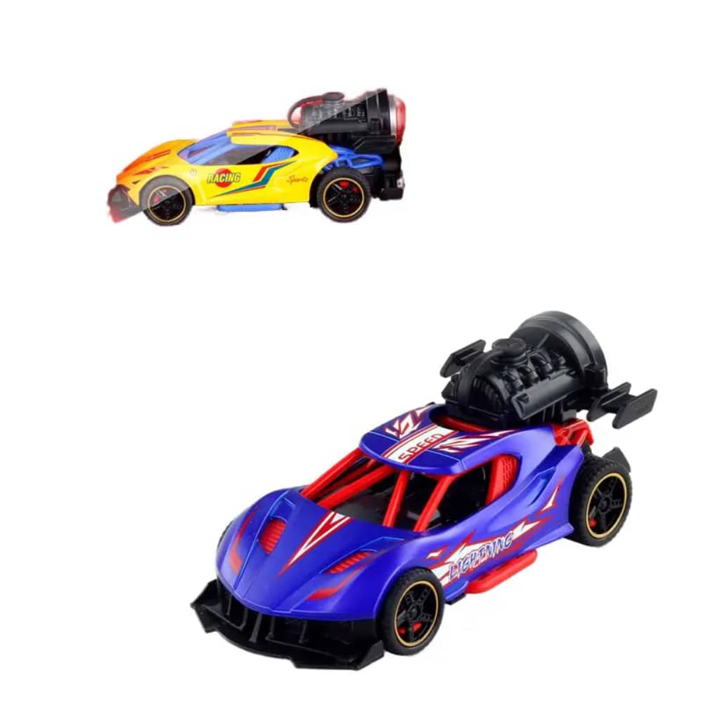     			Mini Metal Pull-Back Car with Smoke Spray and Light Effects, Best for Gift (Colour as per Stock)