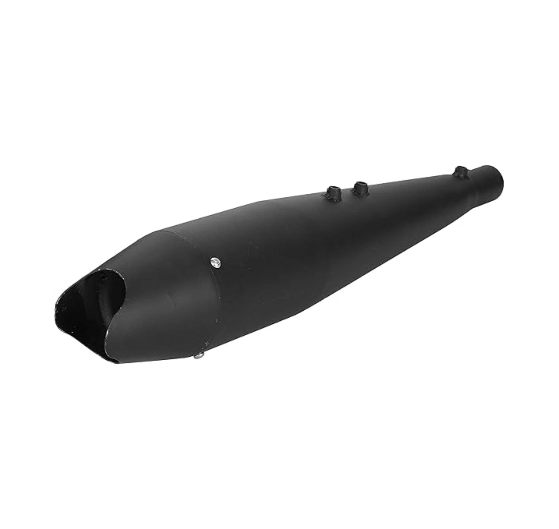     			NOISEWAVE Shark Black Silencer Glasswool Exhaust Royal Enfield Electra Full Exhaust System (Mild Steel)