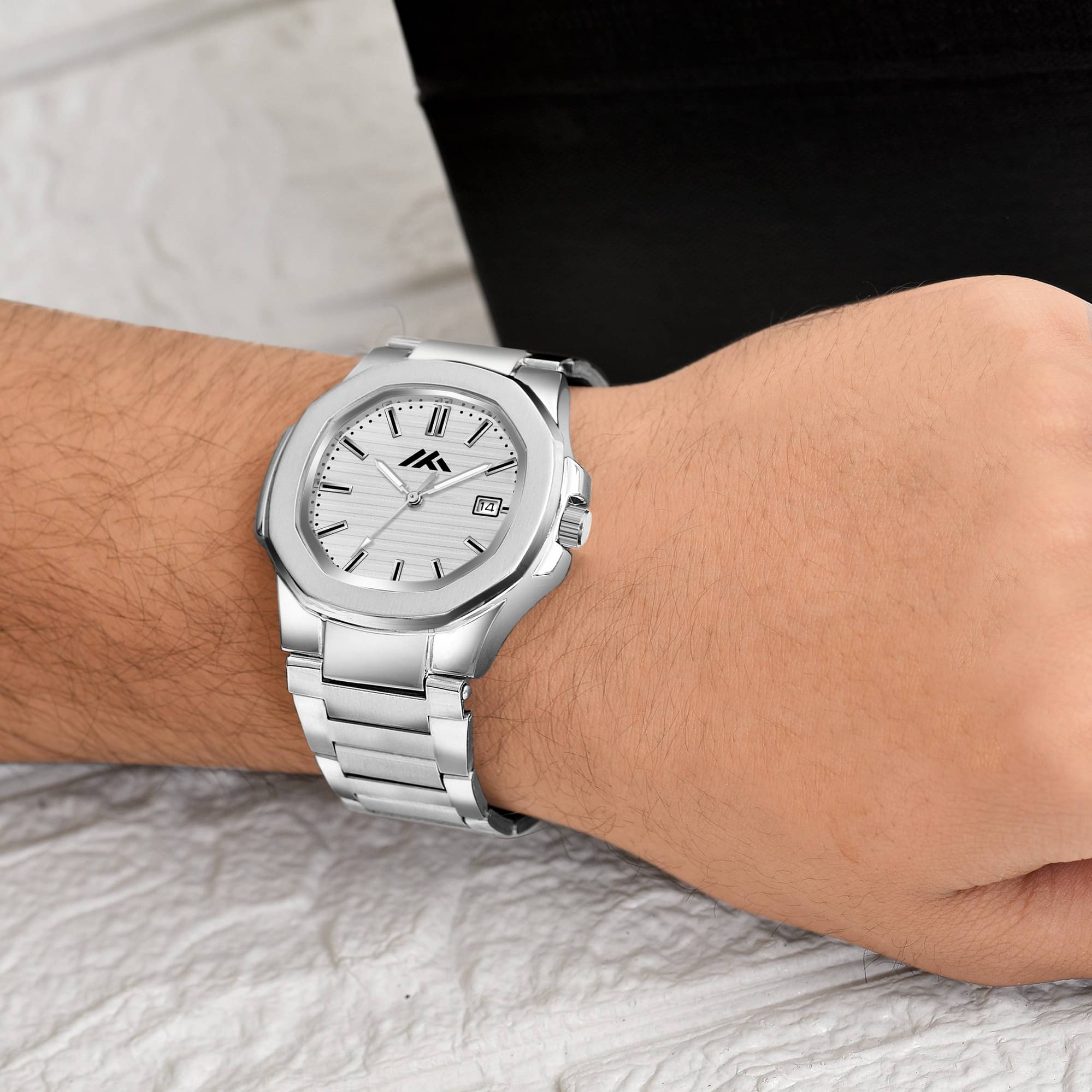     			Newman Silver Silicon Analog Men's Watch