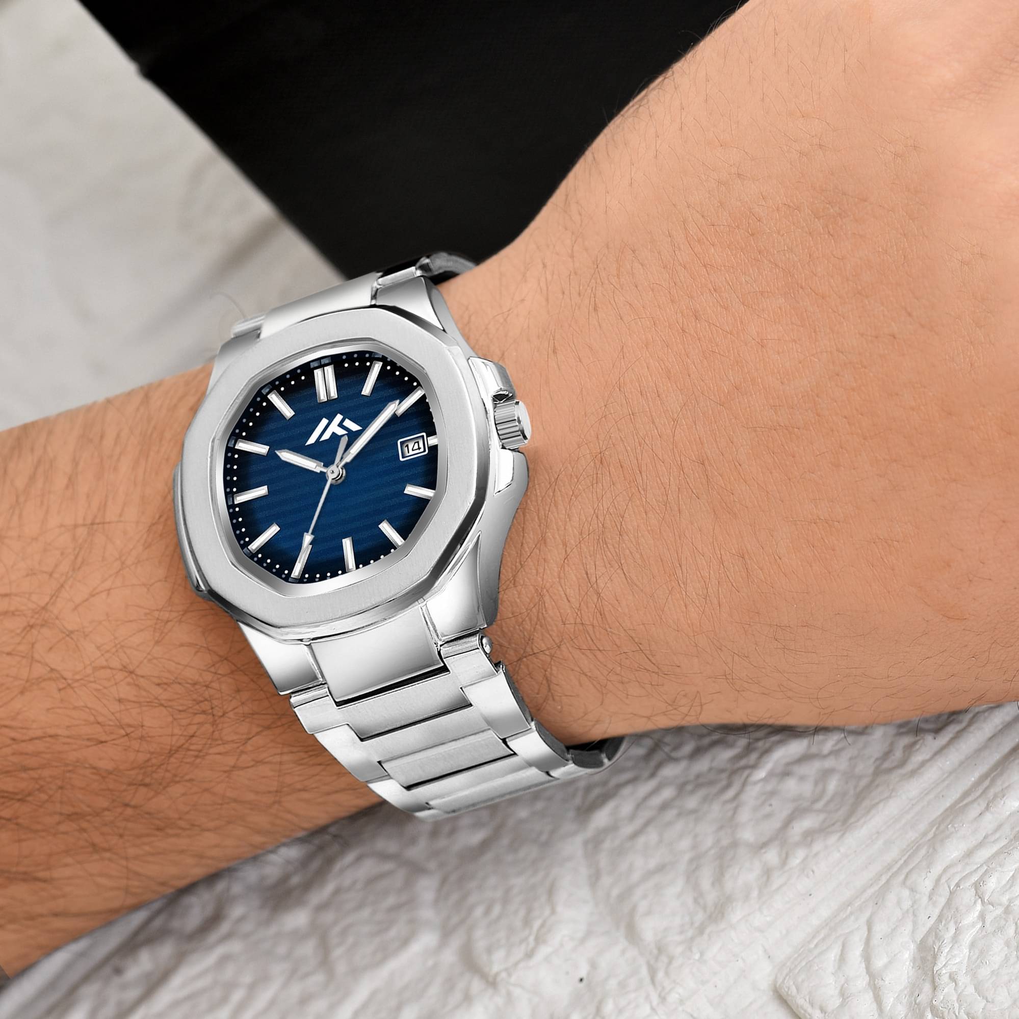    			Newman Silver Silicon Analog Men's Watch