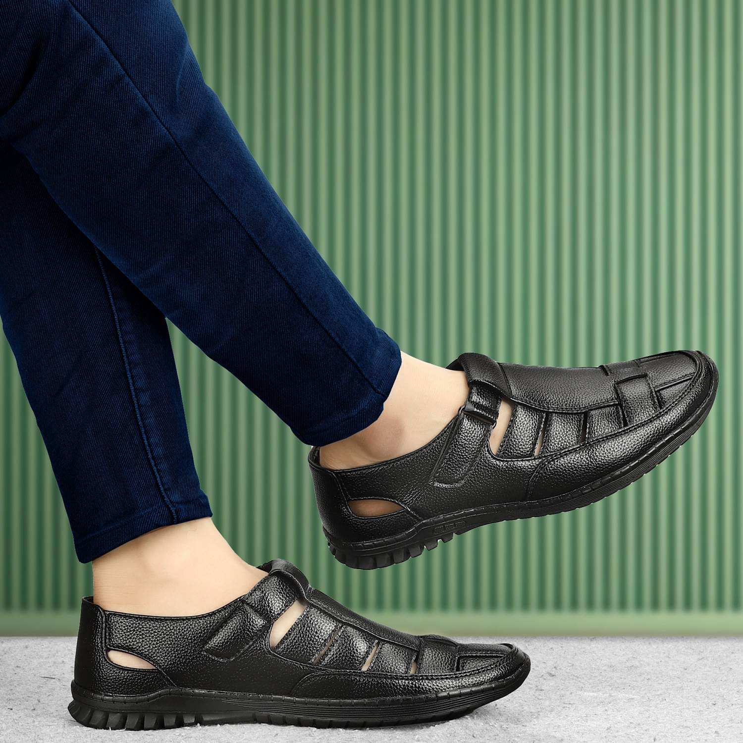     			Pilado - Black Men's Sandals