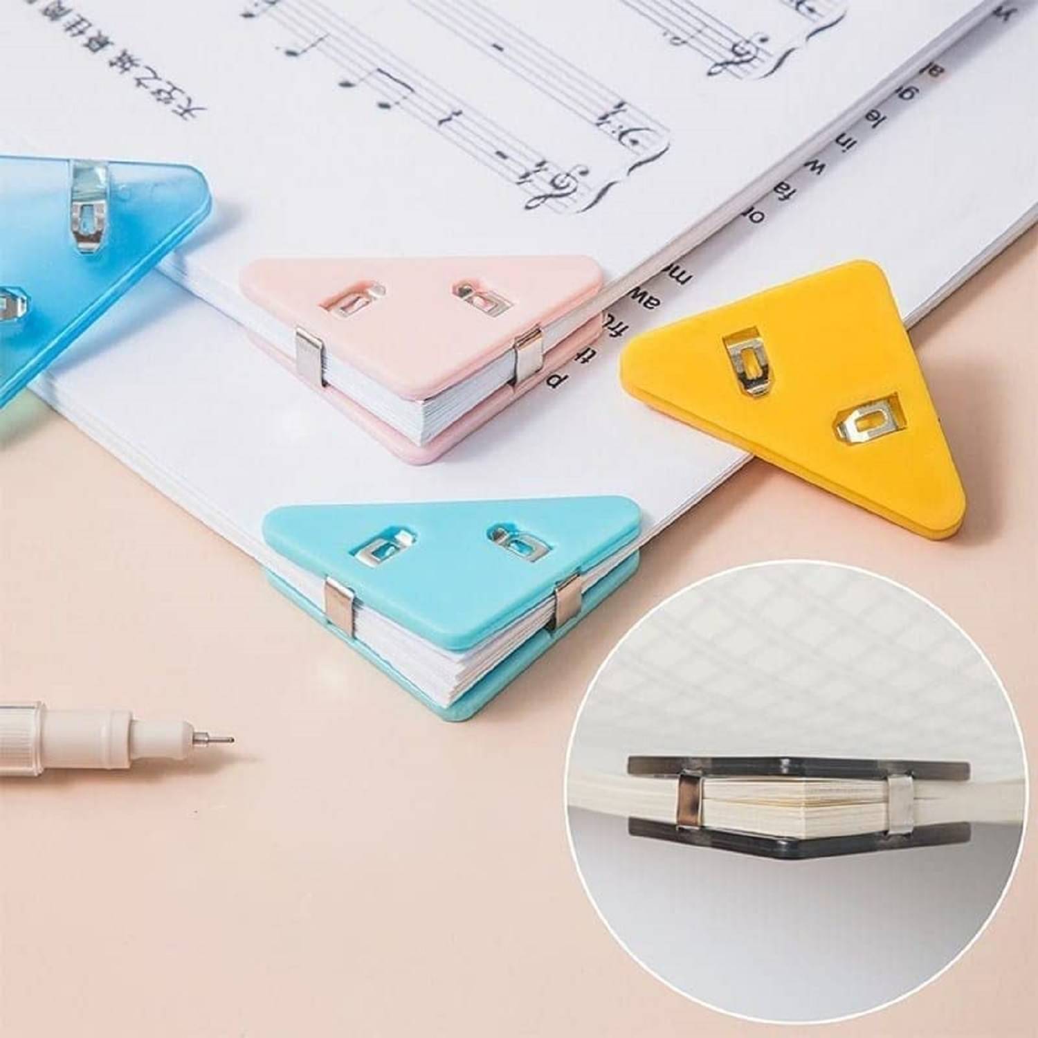     			Plastic Paper Clips,Clamps for Preventing Paper Corners from Bending Ideal Tool