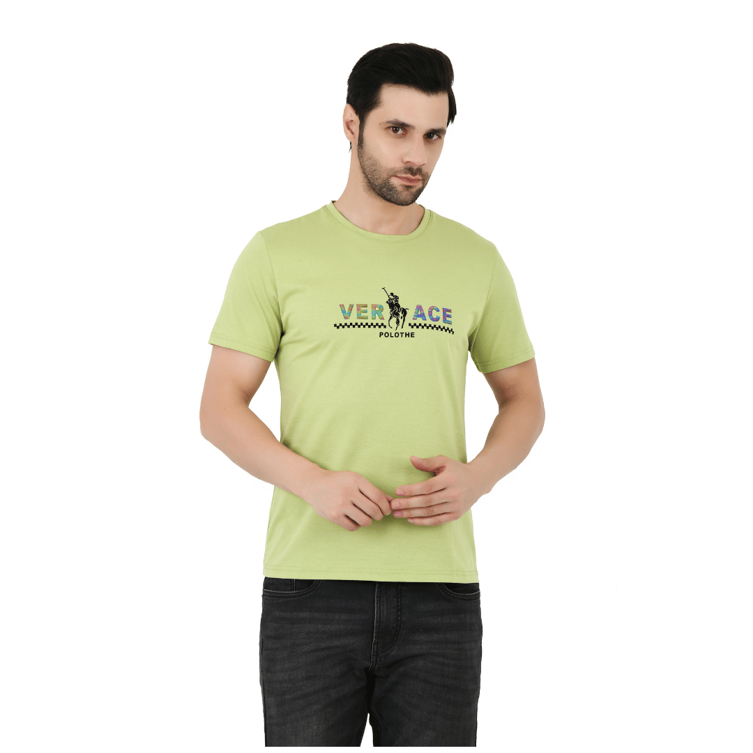 Sageware Men Cotton Blend Regular Fit Solid T-Shirt ( Green ) Sageware Men Cotton Blend Regular Fit Solid T-Shirt ( Green )