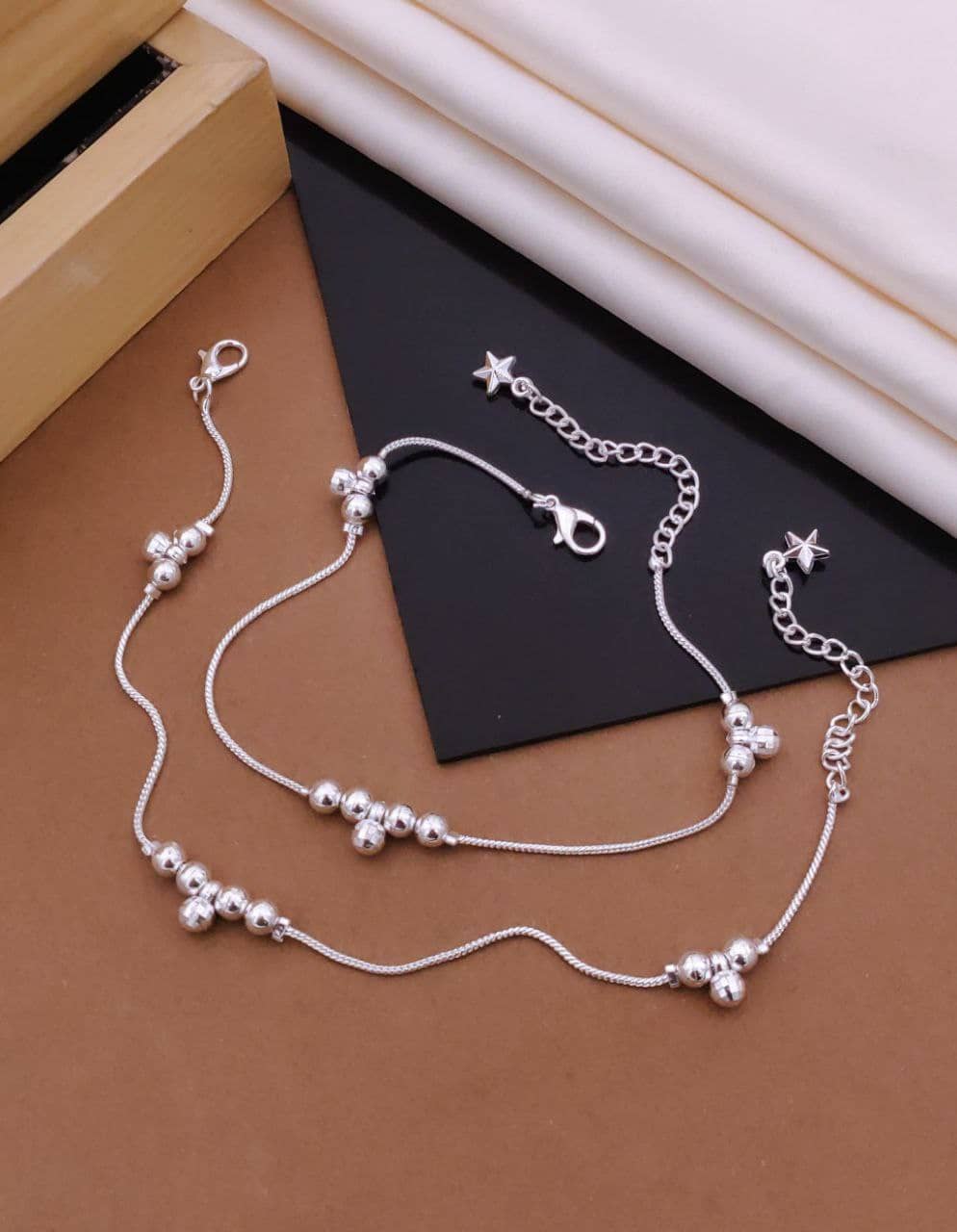 Shivay Fashion  hub Silver Anklets ( Pack of 1 ) - Anklets | Buy online on ZillyBuy