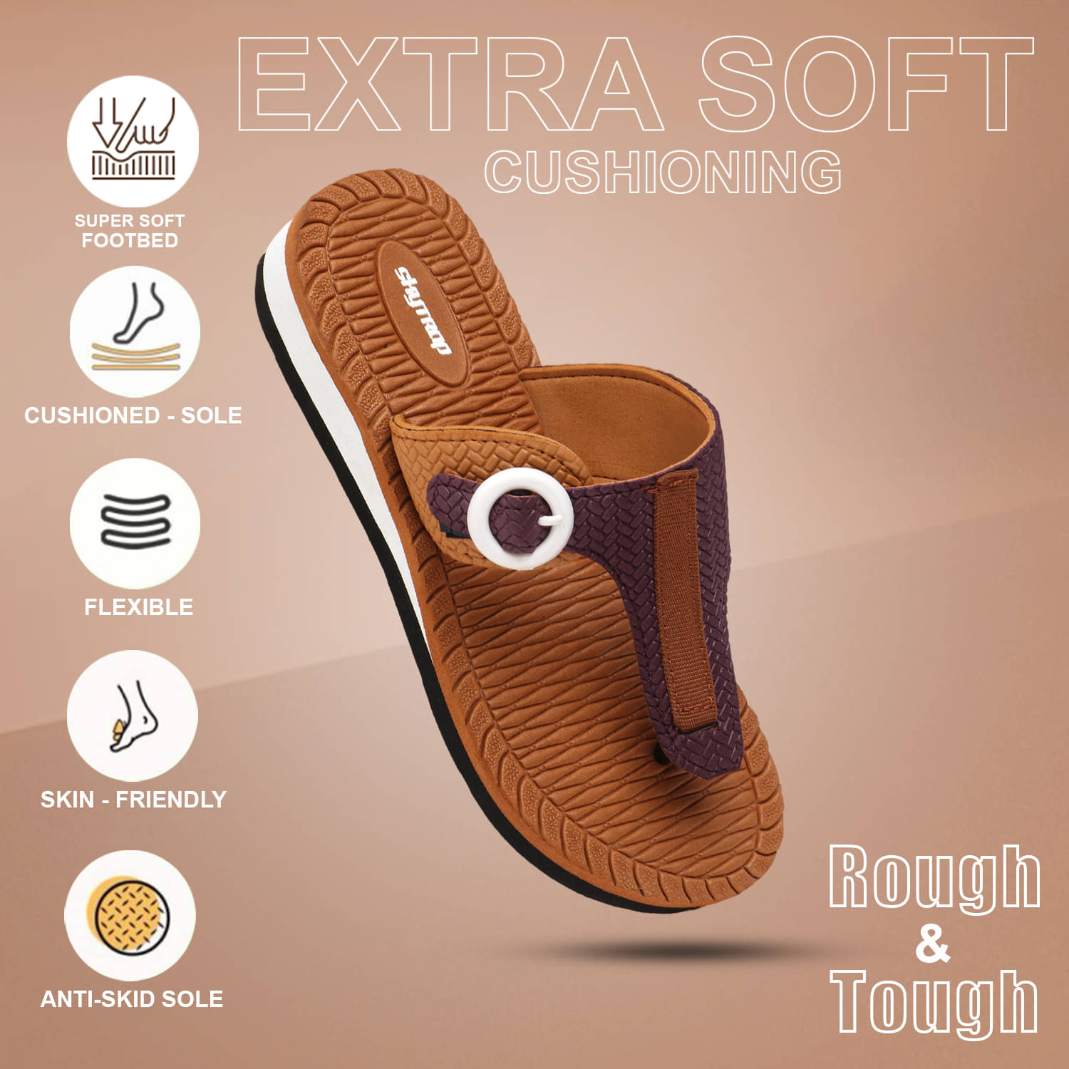     			Skytrap Brown Women's Daily Slipper